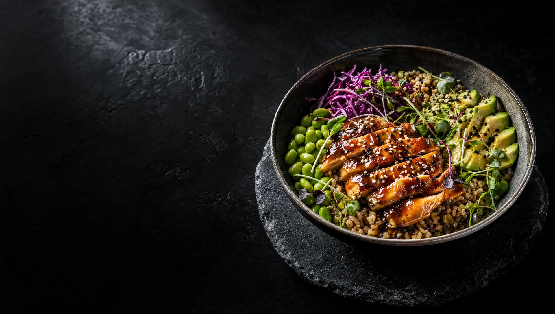 Chilled Asian-inspired grain bowl